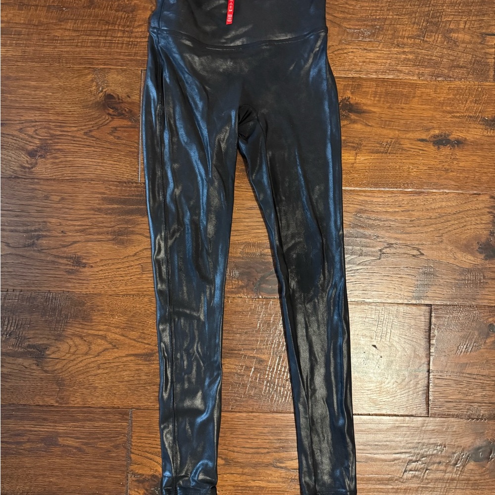SPANX Black Shiny Leggings